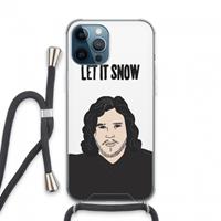 CaseCompany Let It Snow: iPhone 13 Pro Max Transparant Hoesje met koord
