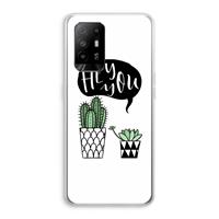 CaseCompany Hey you cactus: Oppo A95 5G Transparant Hoesje