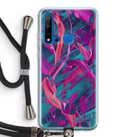 CaseCompany Pink Clouds: Huawei P20 Lite (2019) Transparant Hoesje met koord