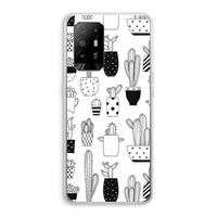CaseCompany Cactusmotief: Oppo A95 5G Transparant Hoesje