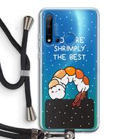 CaseCompany You're Shrimply The Best: Huawei P20 Lite (2019) Transparant Hoesje met koord