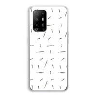 CaseCompany Hipster stripes: Oppo A95 5G Transparant Hoesje