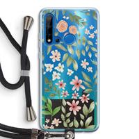 CaseCompany Botanical sweet flower heaven: Huawei P20 Lite (2019) Transparant Hoesje met koord