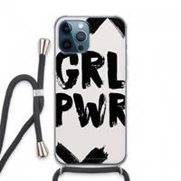 CaseCompany Girl Power #2: iPhone 13 Pro Max Transparant Hoesje met koord