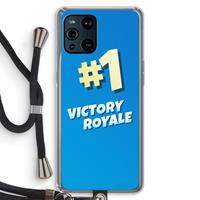 CaseCompany Victory Royale: Oppo Find X3 Transparant Hoesje met koord