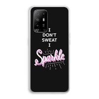 CaseCompany Sparkle quote: Oppo A95 5G Transparant Hoesje