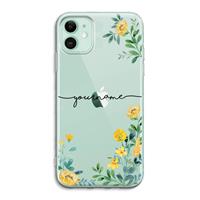 CaseCompany Gele bloemen: iPhone 11 Transparant Hoesje