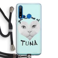 CaseCompany You had me at tuna: Huawei P20 Lite (2019) Transparant Hoesje met koord