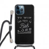 CaseCompany Risk loss: iPhone 13 Pro Max Transparant Hoesje met koord
