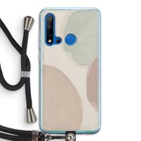 CaseCompany Geo #8: Huawei P20 Lite (2019) Transparant Hoesje met koord