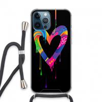 CaseCompany Melts My Heart: iPhone 13 Pro Max Transparant Hoesje met koord