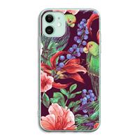 CaseCompany Papegaaien: iPhone 11 Transparant Hoesje