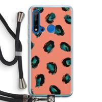 CaseCompany Pink Cheetah: Huawei P20 Lite (2019) Transparant Hoesje met koord