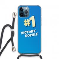 CaseCompany Victory Royale: iPhone 13 Pro Max Transparant Hoesje met koord