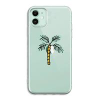 CaseCompany Palmboom: iPhone 11 Transparant Hoesje