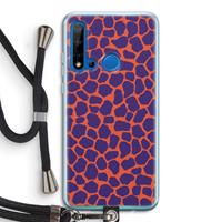 CaseCompany Purple Giraffe: Huawei P20 Lite (2019) Transparant Hoesje met koord