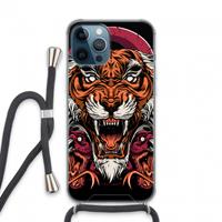CaseCompany Tiger and Rattlesnakes: iPhone 13 Pro Max Transparant Hoesje met koord