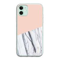 CaseCompany A touch of peach: iPhone 11 Transparant Hoesje