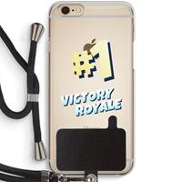 CaseCompany Victory Royale: iPhone 6 / 6S Transparant Hoesje met koord