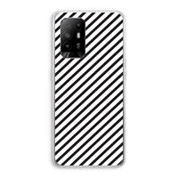 CaseCompany Strepen zwart-wit: Oppo A95 5G Transparant Hoesje