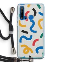 CaseCompany Illustratieve pop 2: Huawei P20 Lite (2019) Transparant Hoesje met koord