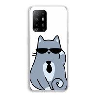 CaseCompany Cool cat: Oppo A95 5G Transparant Hoesje