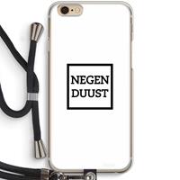 CaseCompany Negenduust vierkant: iPhone 6 / 6S Transparant Hoesje met koord