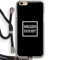 CaseCompany Negenduust black: iPhone 6 / 6S Transparant Hoesje met koord