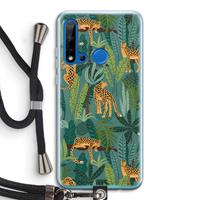 CaseCompany Luipaard 2: Huawei P20 Lite (2019) Transparant Hoesje met koord