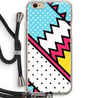 CaseCompany Pop Art #2: iPhone 6 / 6S Transparant Hoesje met koord