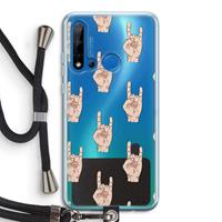 CaseCompany Rock: Huawei P20 Lite (2019) Transparant Hoesje met koord