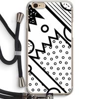 CaseCompany Pop Art #4: iPhone 6 / 6S Transparant Hoesje met koord