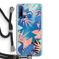 CaseCompany Tropisch: Huawei P20 Lite (2019) Transparant Hoesje met koord