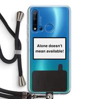 CaseCompany Alone: Huawei P20 Lite (2019) Transparant Hoesje met koord