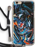 CaseCompany Black Unicorn: iPhone 6 / 6S Transparant Hoesje met koord