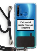 CaseCompany I'm dope: Huawei P20 Lite (2019) Transparant Hoesje met koord