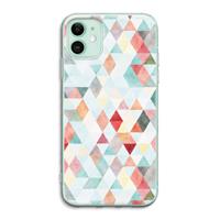 CaseCompany Gekleurde driehoekjes pastel: iPhone 11 Transparant Hoesje