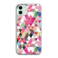 CaseCompany Gekleurde driehoekjes: iPhone 11 Transparant Hoesje