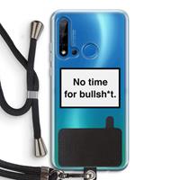 CaseCompany No time: Huawei P20 Lite (2019) Transparant Hoesje met koord