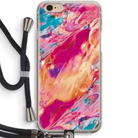 CaseCompany Pastel Echoes: iPhone 6 / 6S Transparant Hoesje met koord