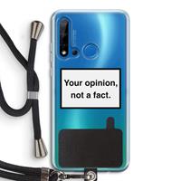 CaseCompany Your opinion: Huawei P20 Lite (2019) Transparant Hoesje met koord