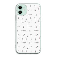 CaseCompany Hipster stripes: iPhone 11 Transparant Hoesje