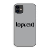 CaseCompany Topvent Grijs Zwart: iPhone 11 Tough Case