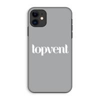 CaseCompany Topvent Grijs Wit: iPhone 11 Tough Case