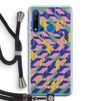 CaseCompany Skew Blush 1: Huawei P20 Lite (2019) Transparant Hoesje met koord