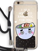 CaseCompany I'm A Hopeless Ramen-Tic For You: iPhone 6 / 6S Transparant Hoesje met koord