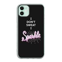 CaseCompany Sparkle quote: iPhone 11 Transparant Hoesje