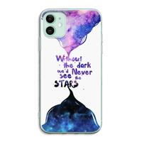 CaseCompany Stars quote: iPhone 11 Transparant Hoesje