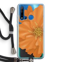 CaseCompany Orange Ellila flower: Huawei P20 Lite (2019) Transparant Hoesje met koord