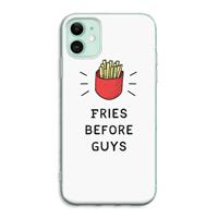 CaseCompany Fries before guys: iPhone 11 Transparant Hoesje